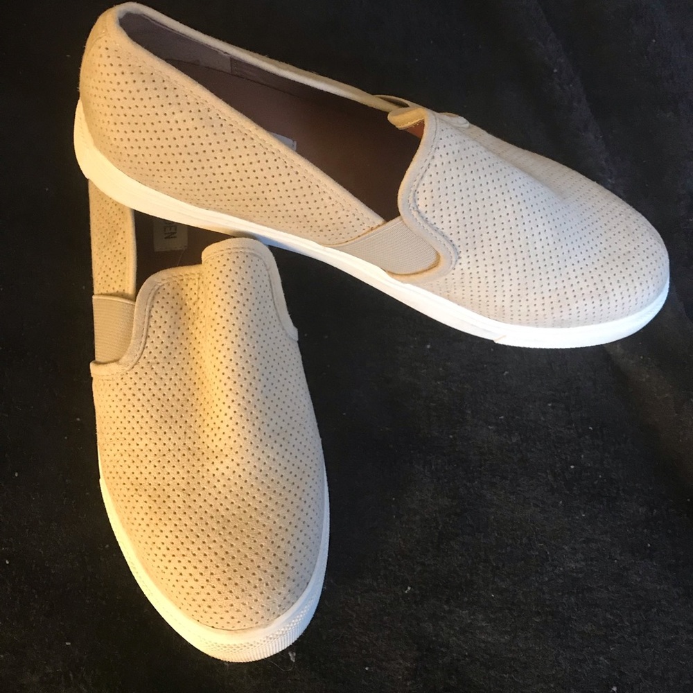 Steve Madden suede slip on sneakers.